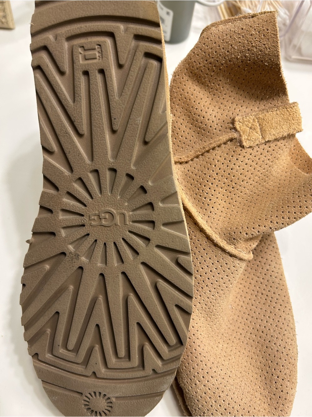 UGG Casual Suede Ankle Boots in Tan - Picture 2 of 3